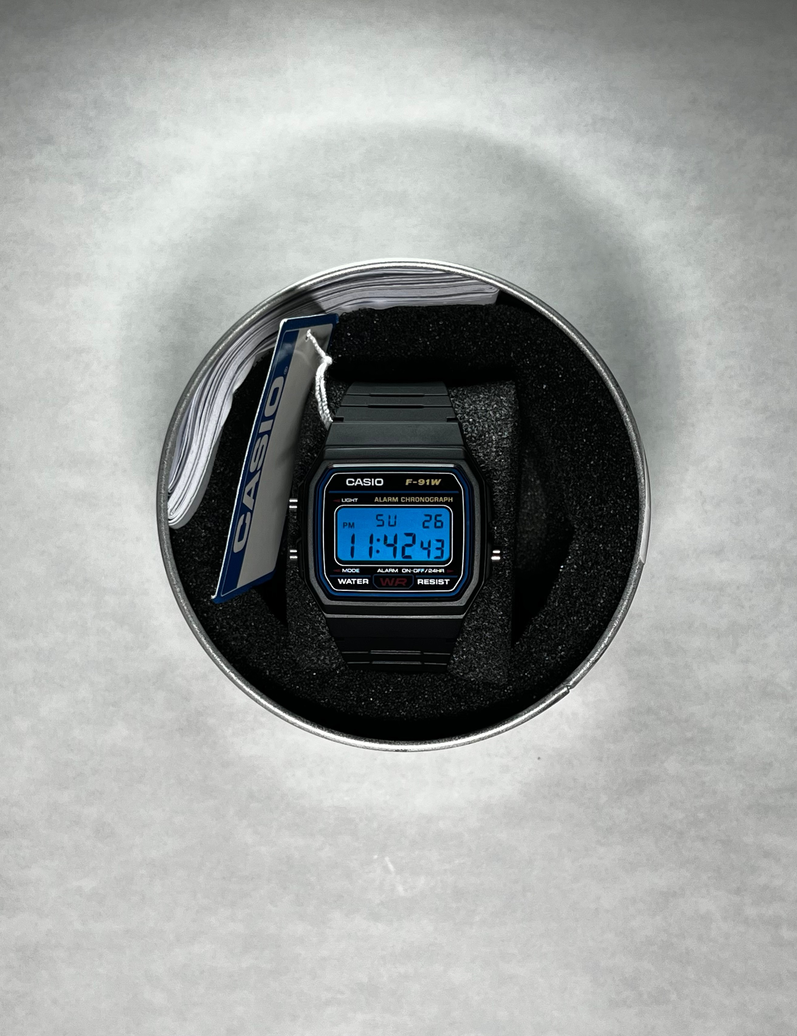 Casio F-91W Azul — Reloj Casio modificado