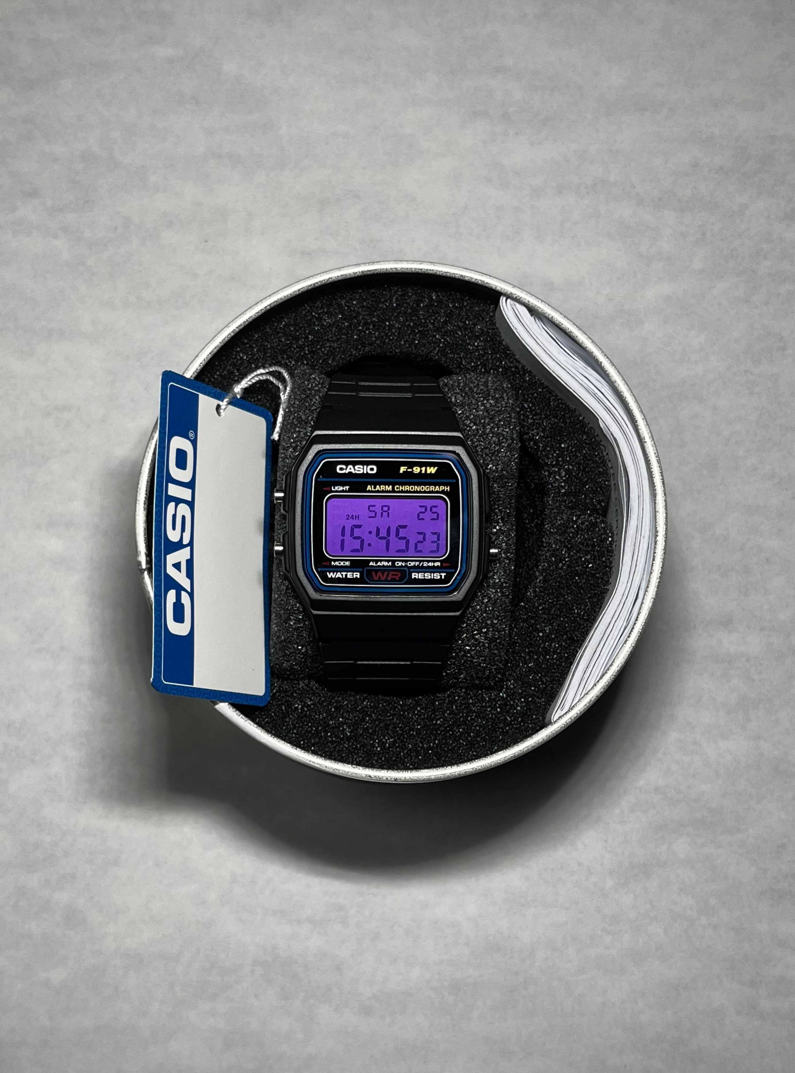 Casio F-91W Morado — Reloj Casio modificado