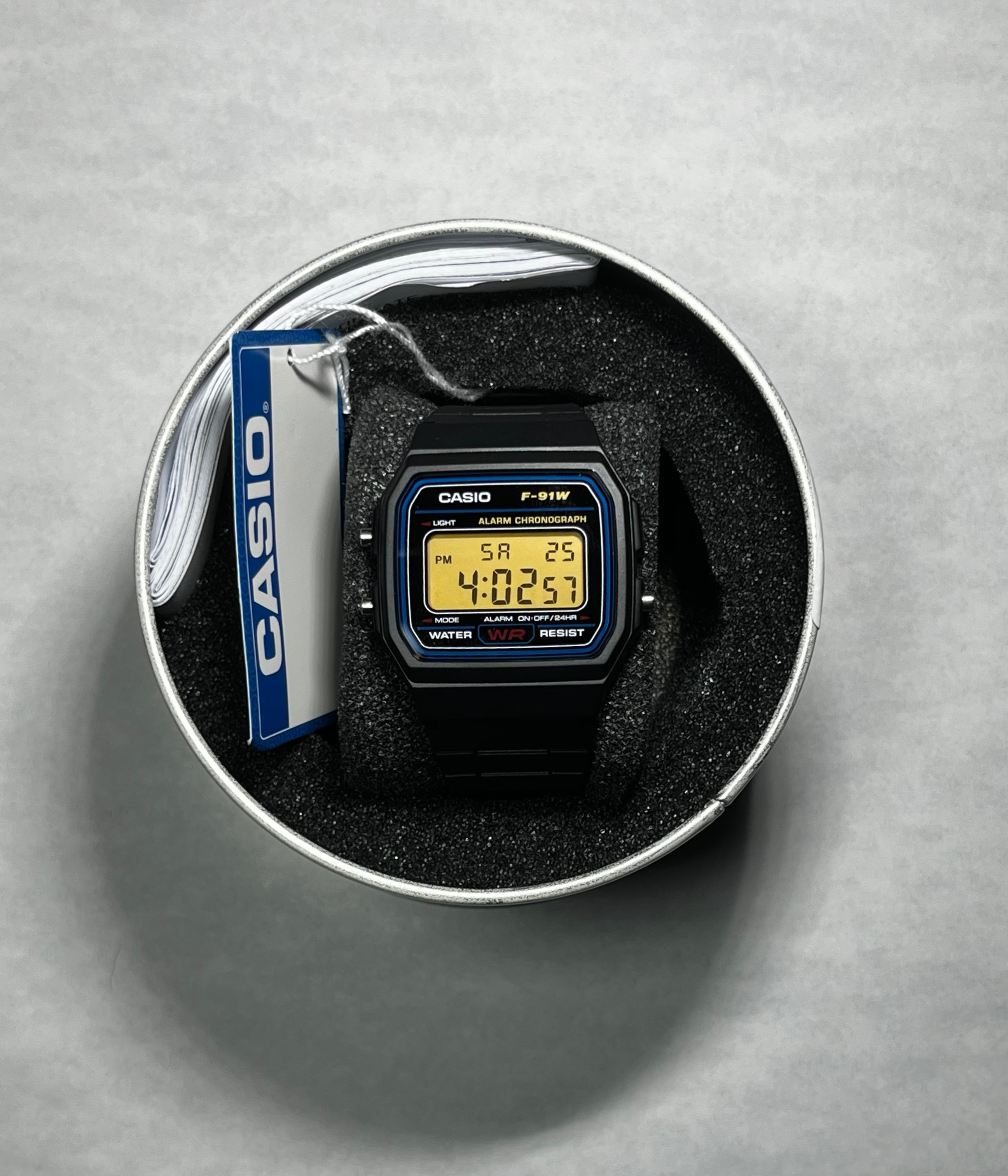 Casio F-91W Naranja — Reloj Casio modificado