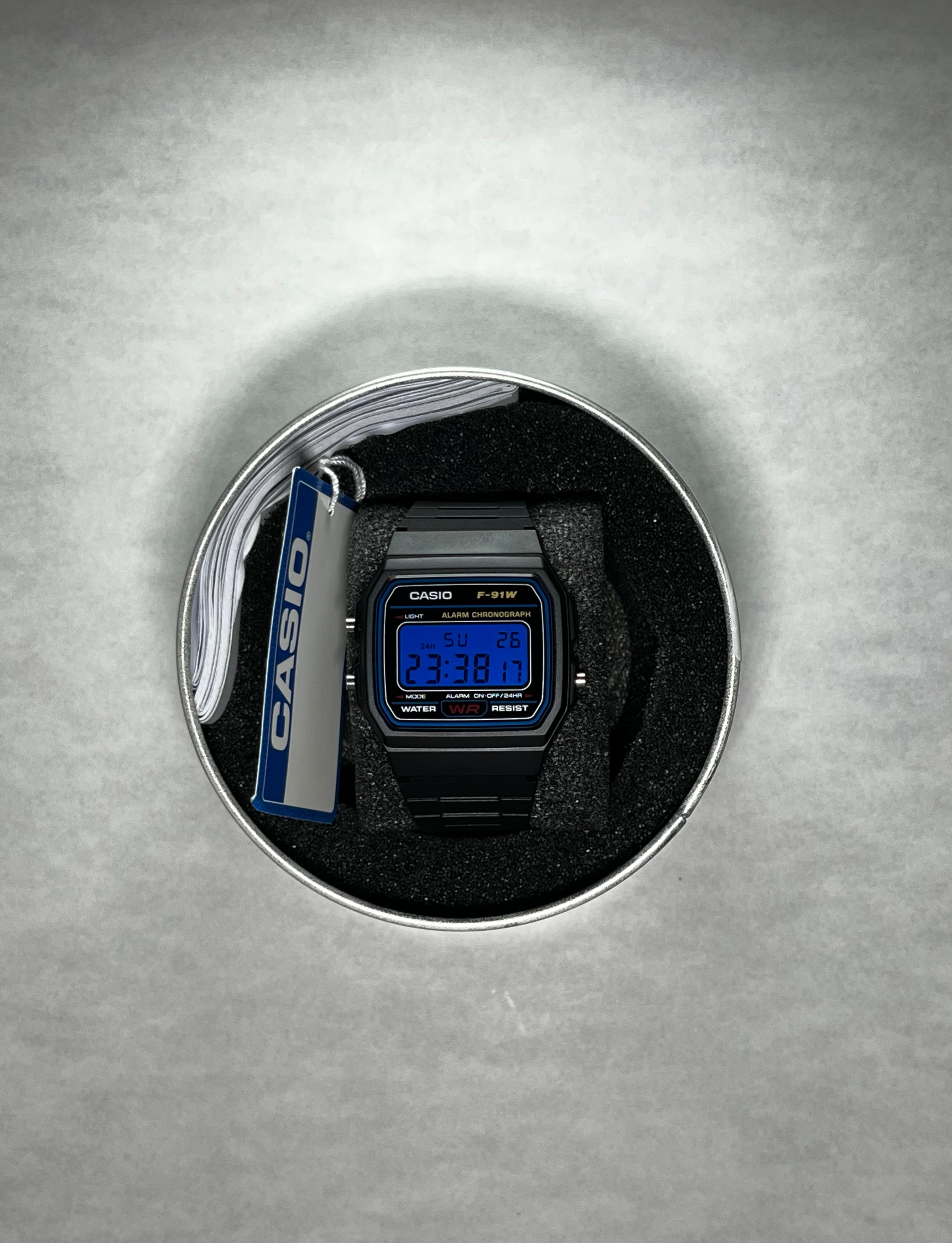 Casio F-91W Azul Ultra — Reloj Casio modificado